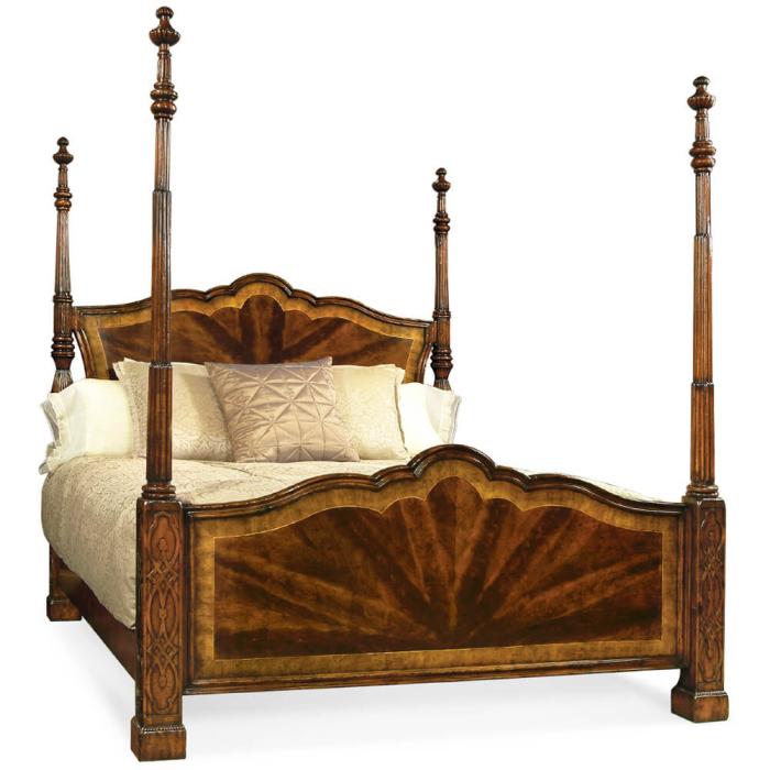 Jonathan Charles Super King Four Poster Bed Chippendale in Mahogany 2