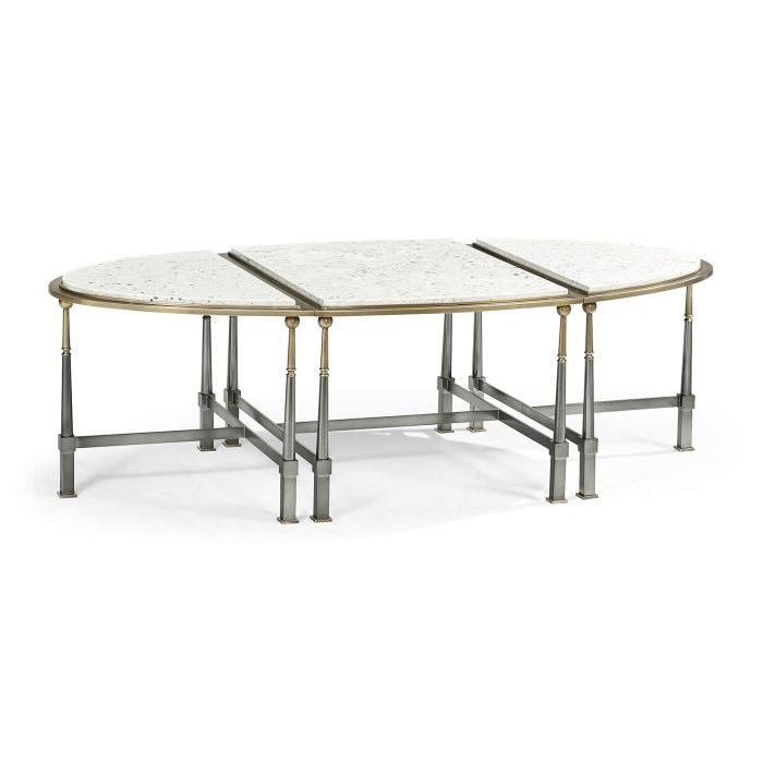Jonathan Charles Federal Nesting Coffee Table with Marble Top 1