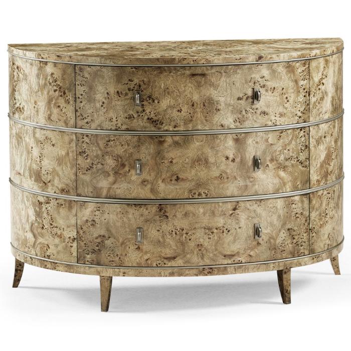 Jonathan Charles Cecilia Demi Lune Chest of Drawers 1