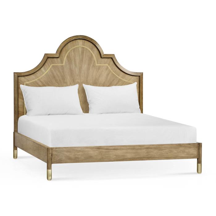 Jonathan Charles Bleached Walnut & Brass Bed - Super King 1