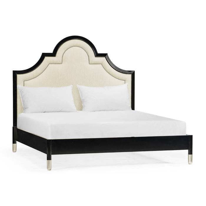 Jonathan Charles Madison Piano Black UK Queen Bed 1