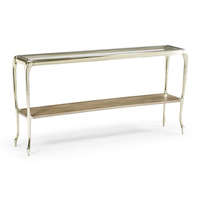 Jonathan Charles Parisian Console Table with Glass Top 1