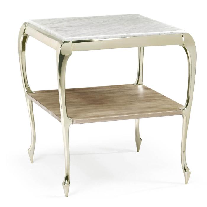Jonathan Charles Parisian Square Side Table with Marble Top 1