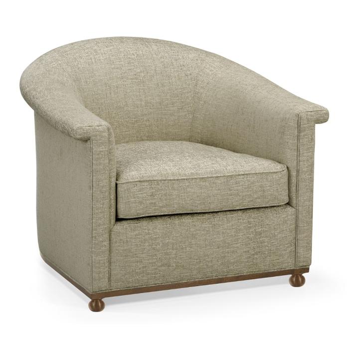 Jonathan Charles Barcelona Upholstered Accent Chair in All Star Flax 1