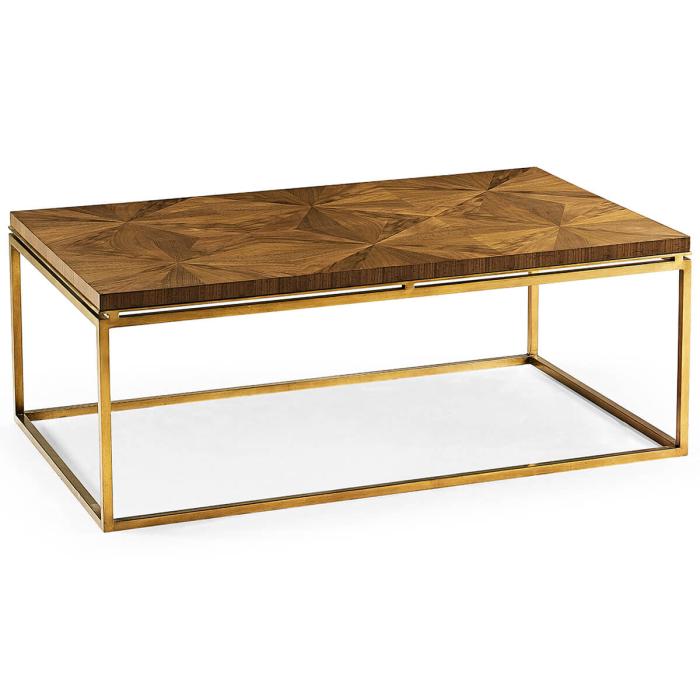 Jonathan Charles Coffee Table Walnut Bookmatched 1