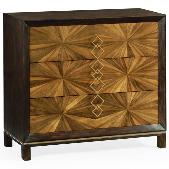 Jonathan Charles Chest of Drawers Walnut Bookmatched 1