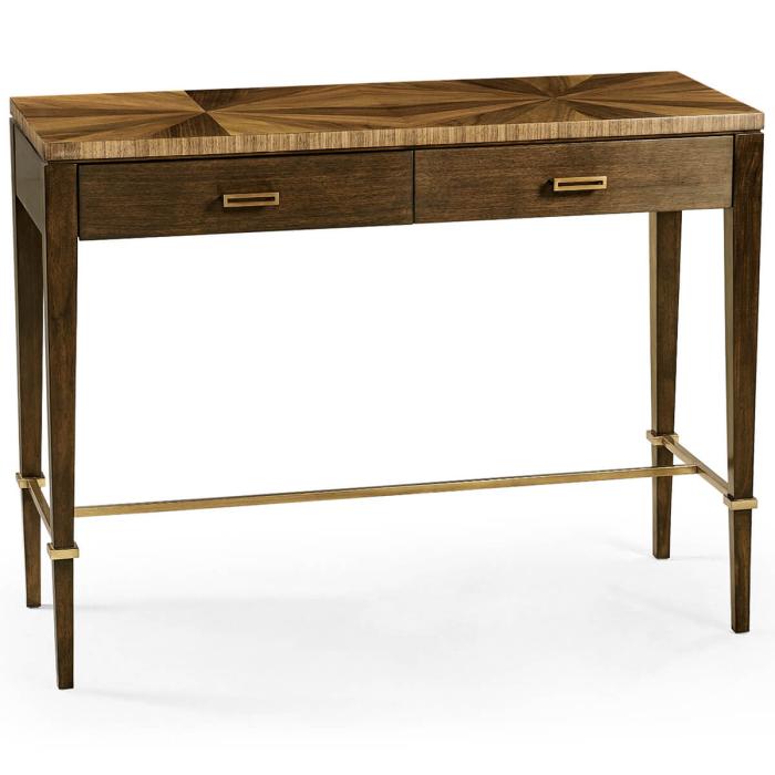 Jonathan Charles Console Table Walnut Bookmatched 1