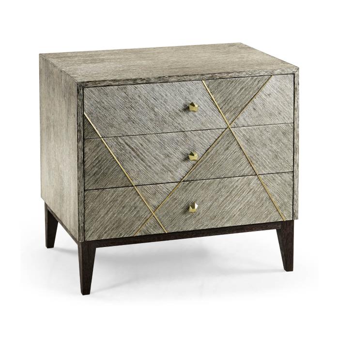 Jonathan Charles Geometric Transitional Bedside Chest 1