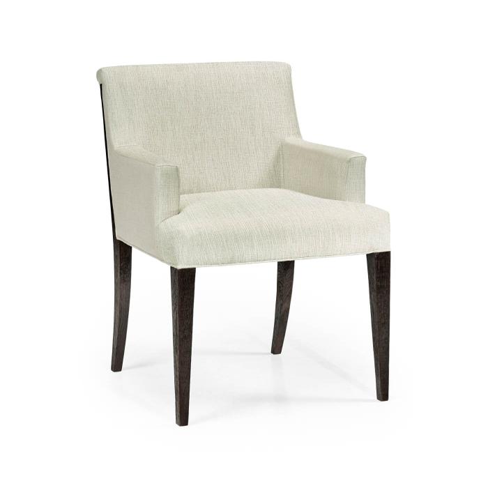 Jonathan Charles Geometric Transitional Upholstered Dining Arm Chair 1