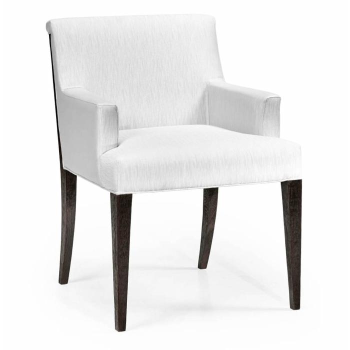 Jonathan Charles Geometric Transitional Upholstered Dining Arm Chair 1