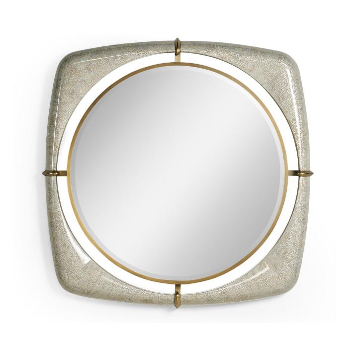 Jonathan Charles Garonne Eggshell Framed Mirror - Small 1
