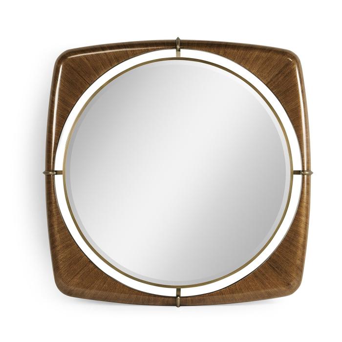 Jonathan Charles Garonne Walnut Framed Mirror - Large 1