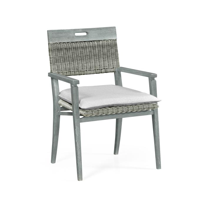 Jonathan Charles Hampton Cloudy Grey Outdoor Dining Chair in COM 1