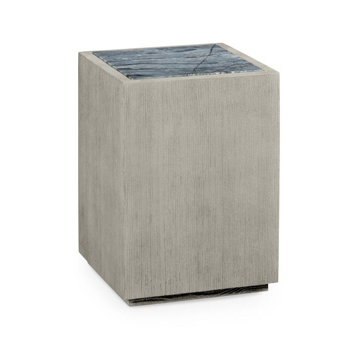 Jonathan Charles Square Navajo Sand End Table with a Light Marble Top 1