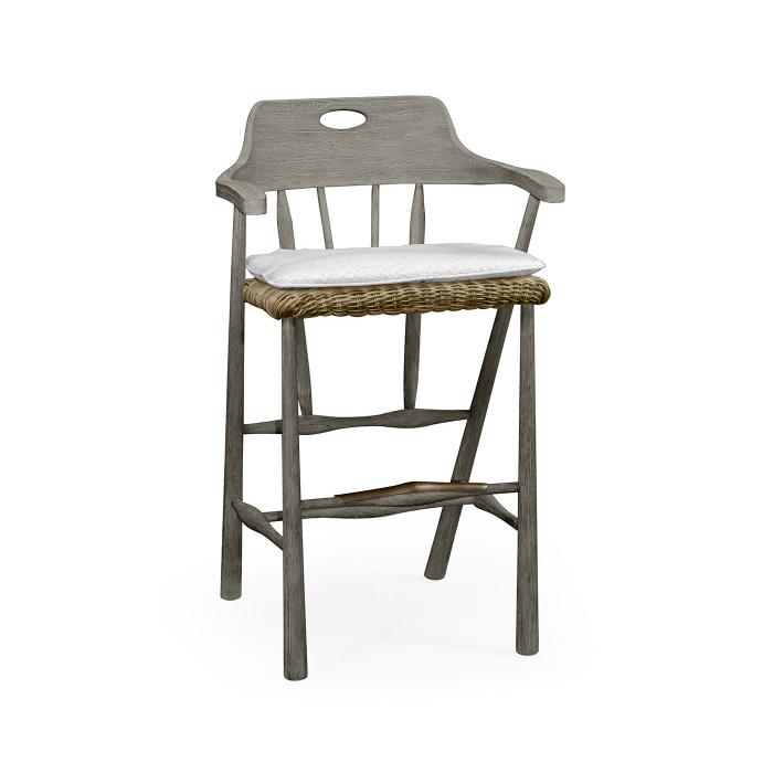 Jonathan Charles Smokers Style Sand Outdoor Bar Stool in COM 1