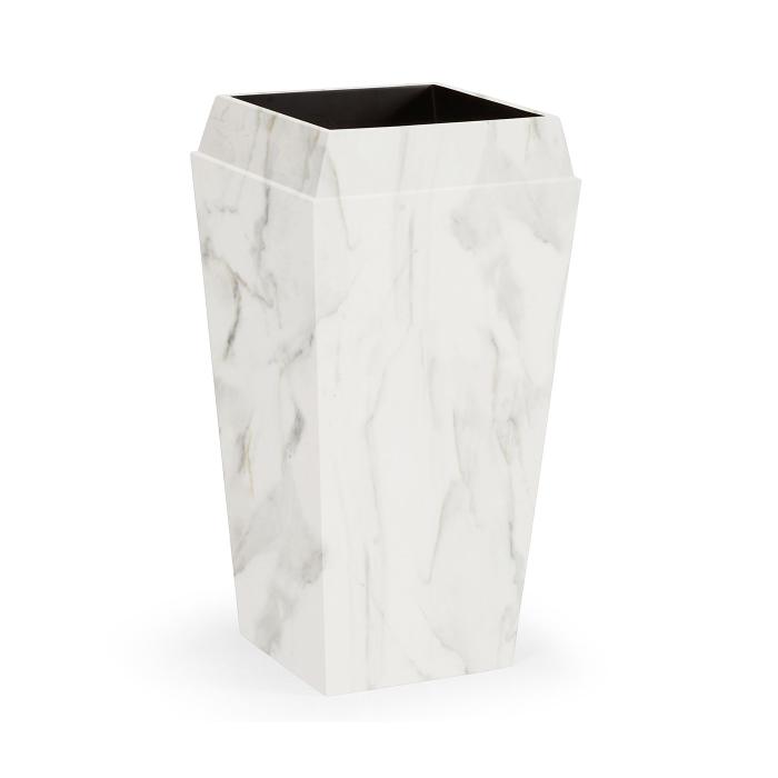 Jonathan Charles Charles Outdoor Medium Square Planter in Faux White Marble 1