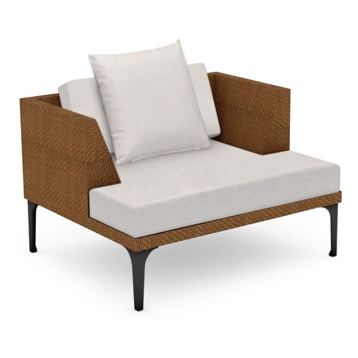 Jonathan Charles Panama Rattan Lounge Chair 1