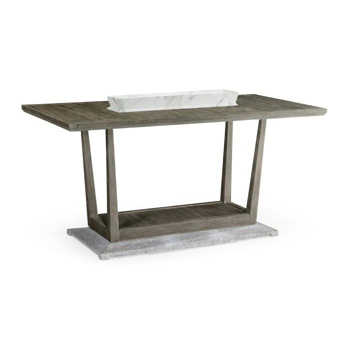 Jonathan Charles Hampton Rectangular Outdoor Counter Table in Grey 1
