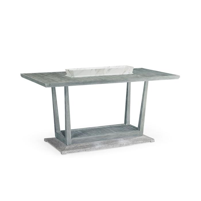 Jonathan Charles Hampton Rectangular Outdoor Counter Table in Cloudy Grey 1