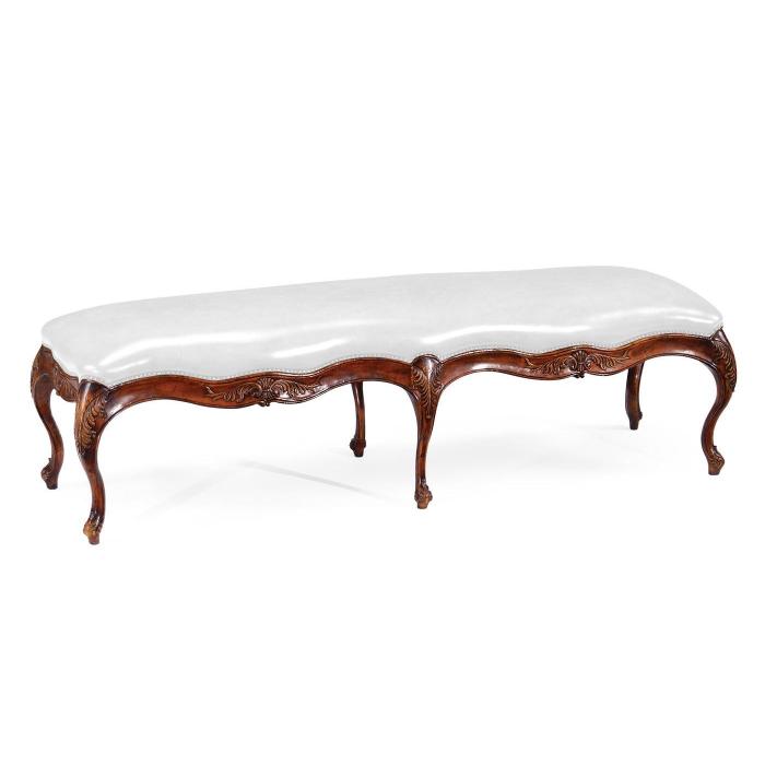 Jonathan Charles Bench French Provincial in Walnut - COM 1