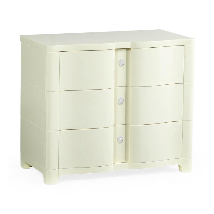 Jonathan Charles Chest of Drawers Bowfront in Ivory 1