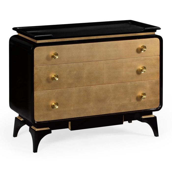 Jonathan Charles Chest of Drawers Oriental - Black Lacquer 1