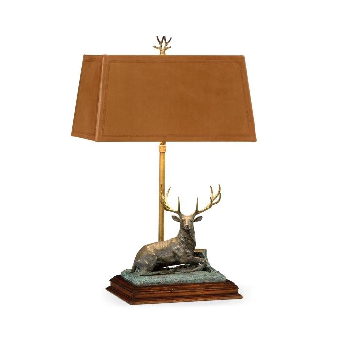Jonathan Charles Table Lamp Deer in Dark Bronze - Left 1