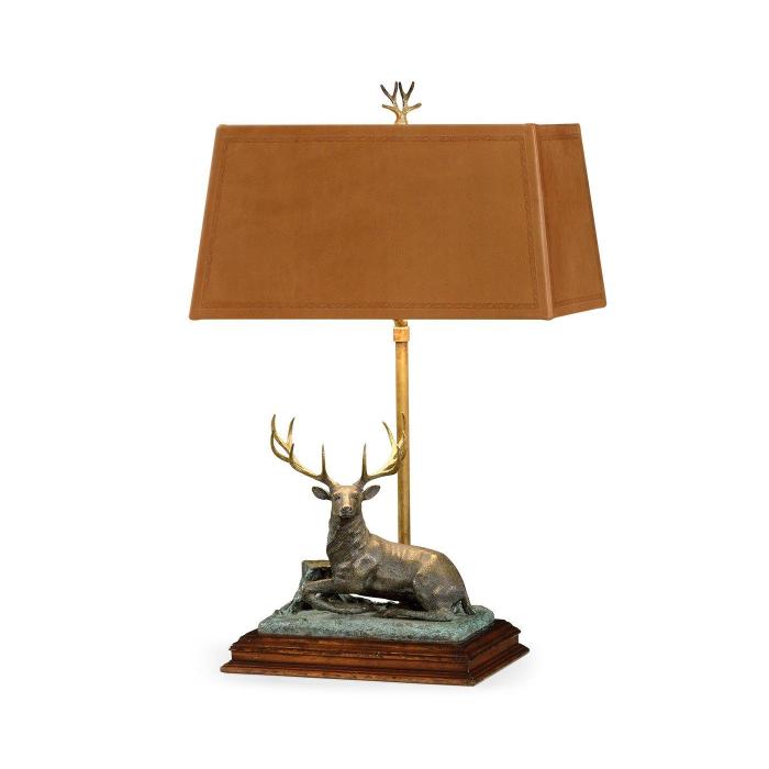 Jonathan Charles Table Lamp Deer in Dark Bronze - Right 1