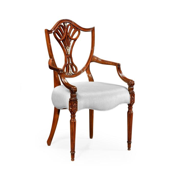 Jonathan Charles Dining Armchair Renaissance with Mother of Pearl Details - COM 1