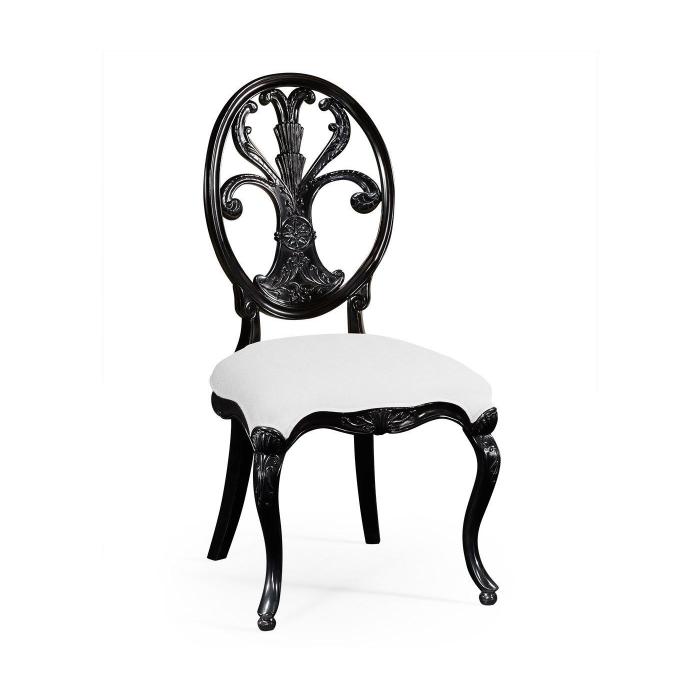 Jonathan Charles Dining Chair Sheraton Painted Black - COM 1