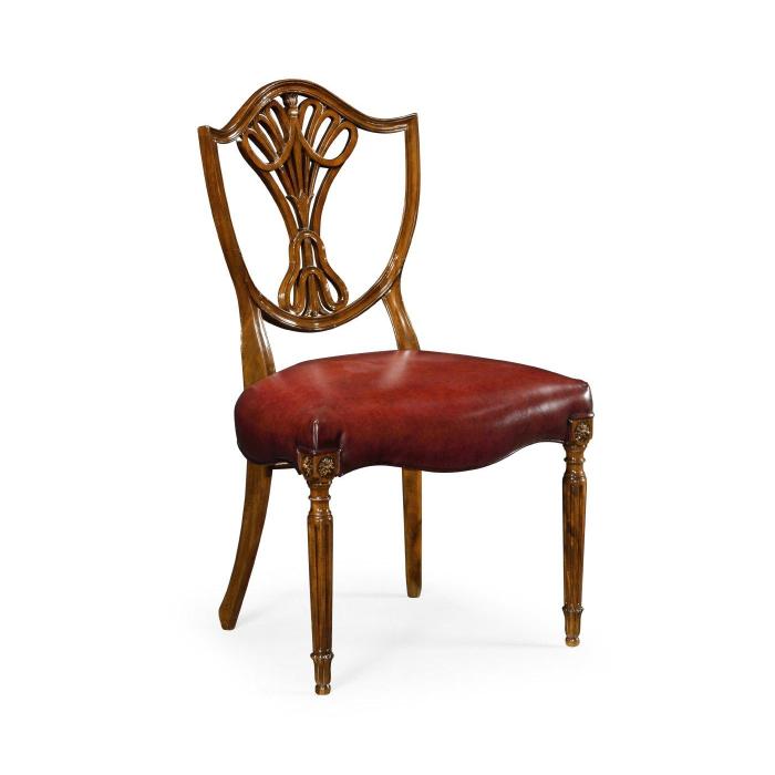 Jonathan Charles Dining Chair Shield Back Renaissance in Red Leather 5
