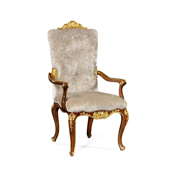 Jonathan Charles Dining Arm Chair with Gilt Carved Detailing 1