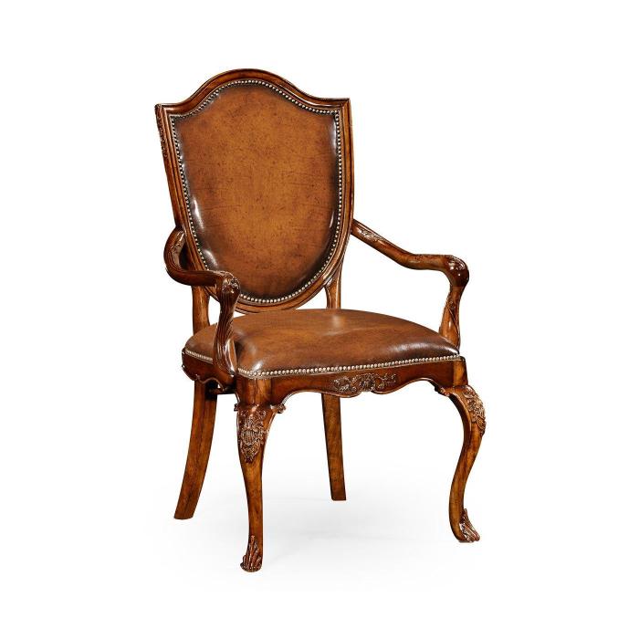 Jonathan Charles Dining Chair with Arms Hepplewhite - Leather 1