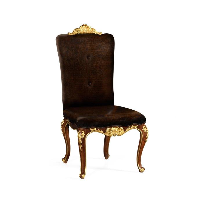 Jonathan Charles Dining Side Chair with Gilt Carved Detailing 1