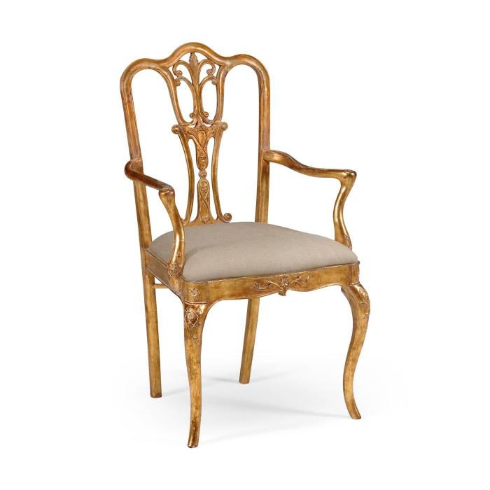 Jonathan Charles Dining Chair with Arms Louis XV - Mazo 1