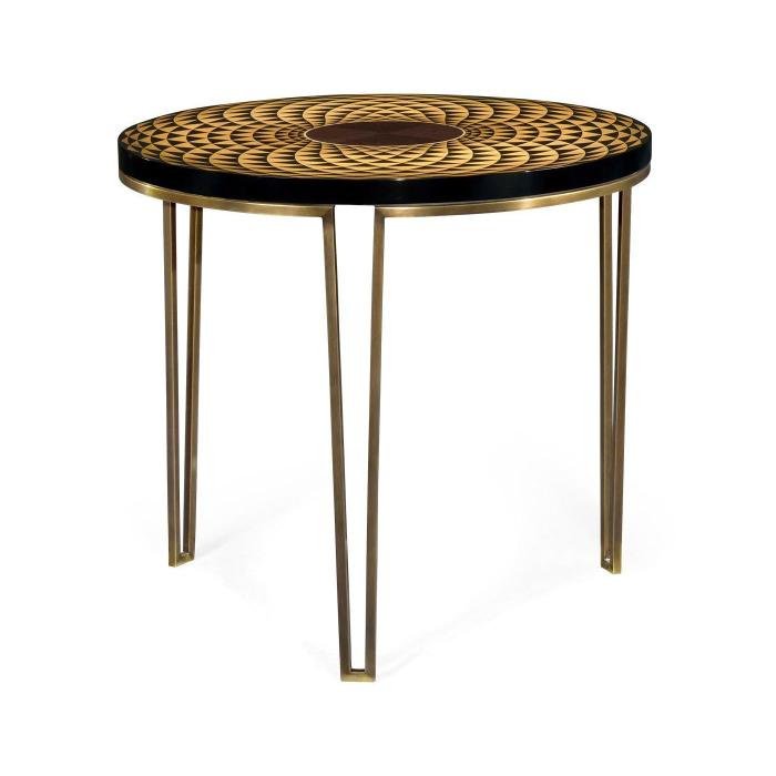 Jonathan Charles Round Lamp Table Helix 1