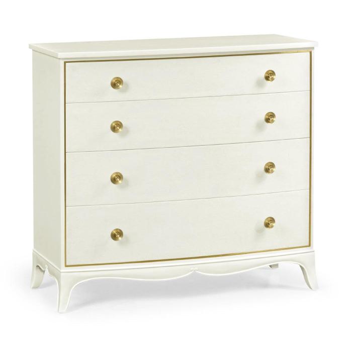 Jonathan Charles Chest of Four Drawers Crackle Ceramic Lacquer 1
