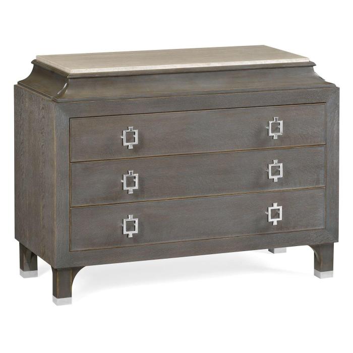 Jonathan Charles Chest of Drawers Doha in Oak - Pewter 1