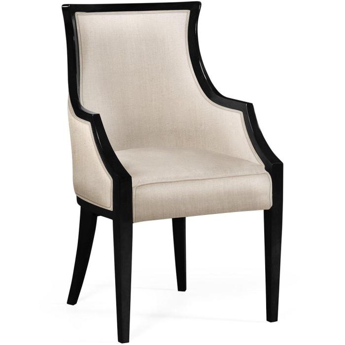 Jonathan Charles Dining Chair with Arms Smoked Grey Eucalyptus in Mazo 1