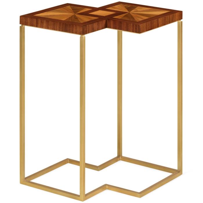 Jonathan Charles Side Table Double Diamond Bookmatched 1
