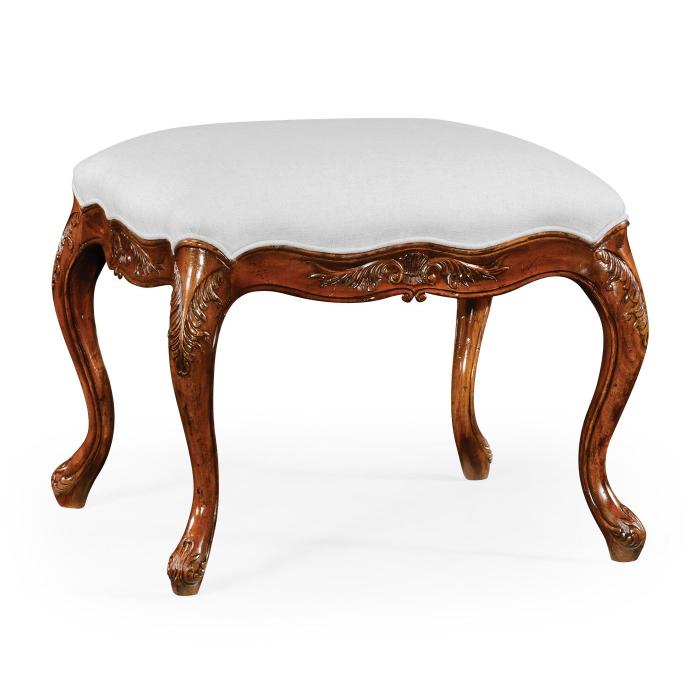 Jonathan Charles Large Footstool French Provincial in Walnut - COM 1