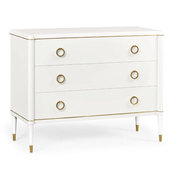 Jonathan Charles Large Chest of Drawers Painted Ivory 1