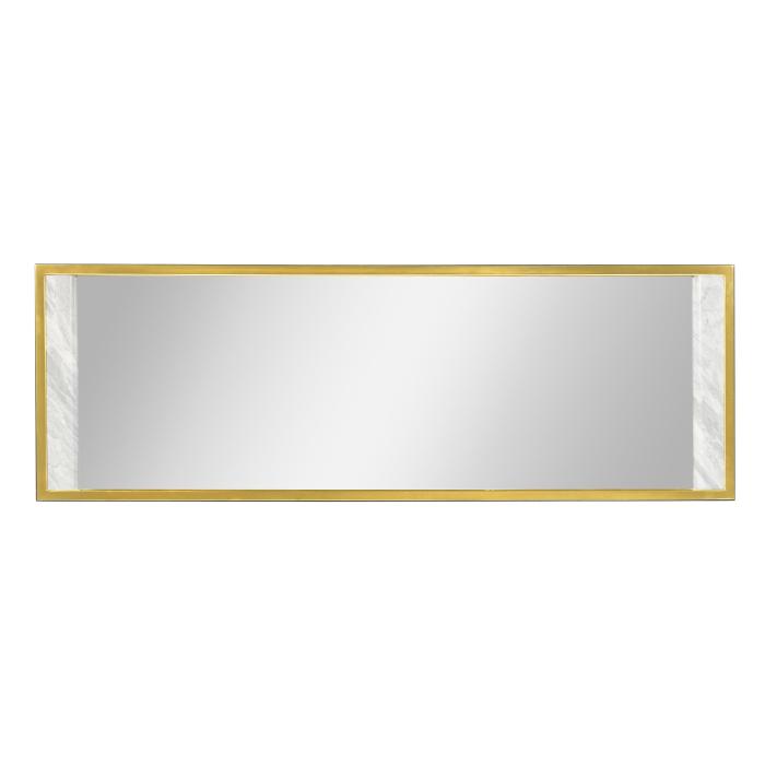 Jonathan Charles Wide Wall Mirror with White Marble Edge 1