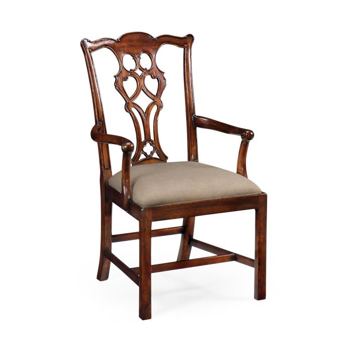 Jonathan Charles Dining Armchair Chippendale in Antique Mahogany - Mazo 1