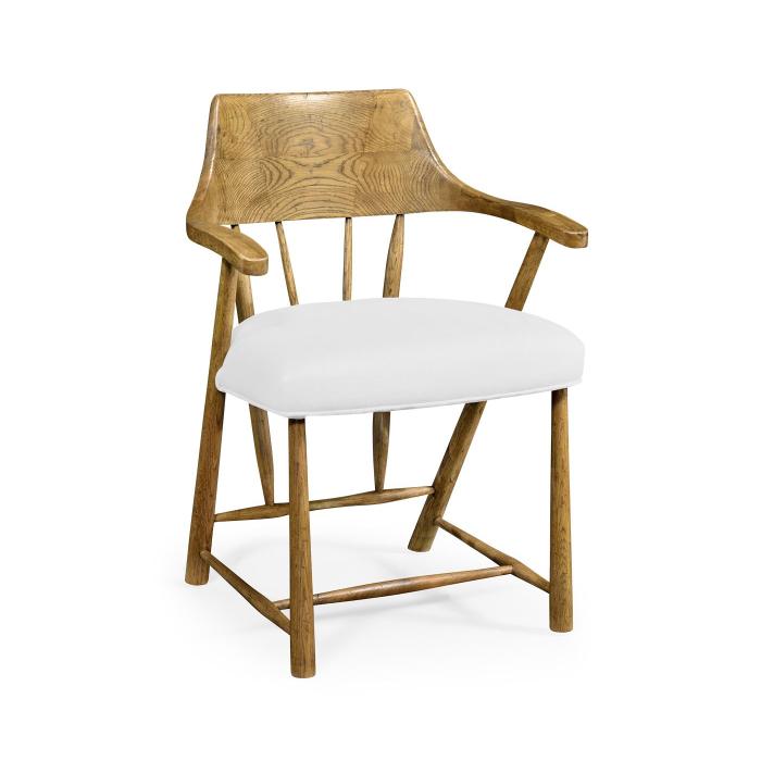 Jonathan Charles Dining Chair with Arms Forest in COM - Natural Oak 1