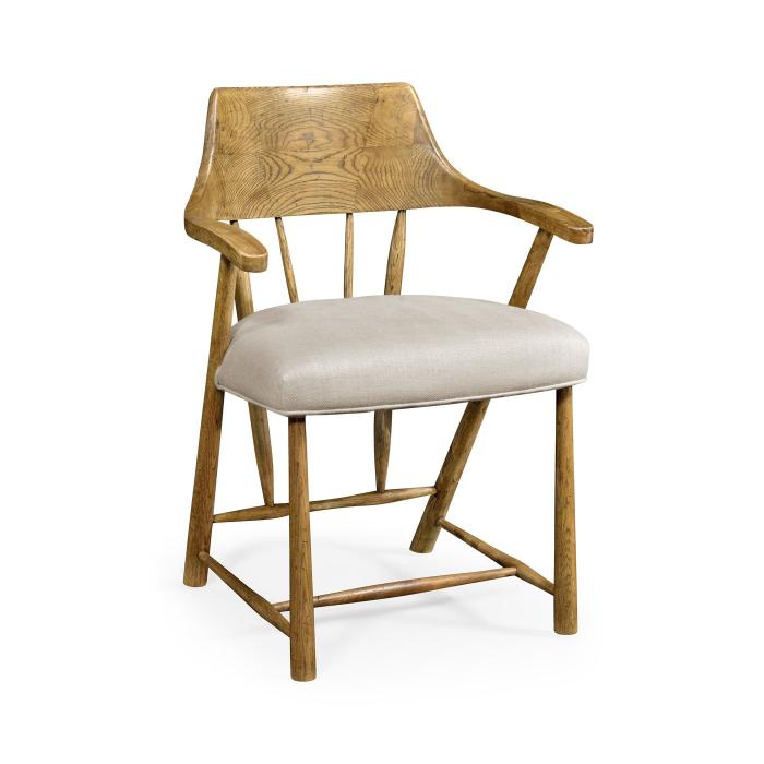 Jonathan Charles Dining Chair with Arms Forest in Mazo - Natural Oak 1