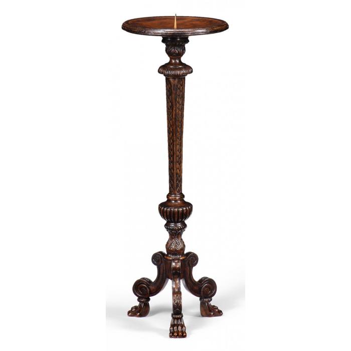 Jonathan Charles Tall Candle Stand Baroque in Tudor Oak 1