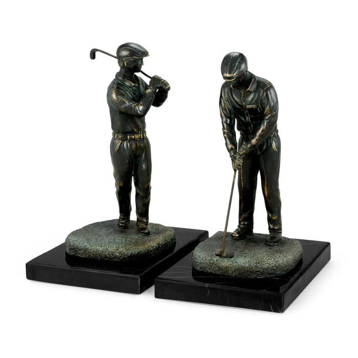 Jonathan Charles Bookends Golfer in Dark Bronze 1