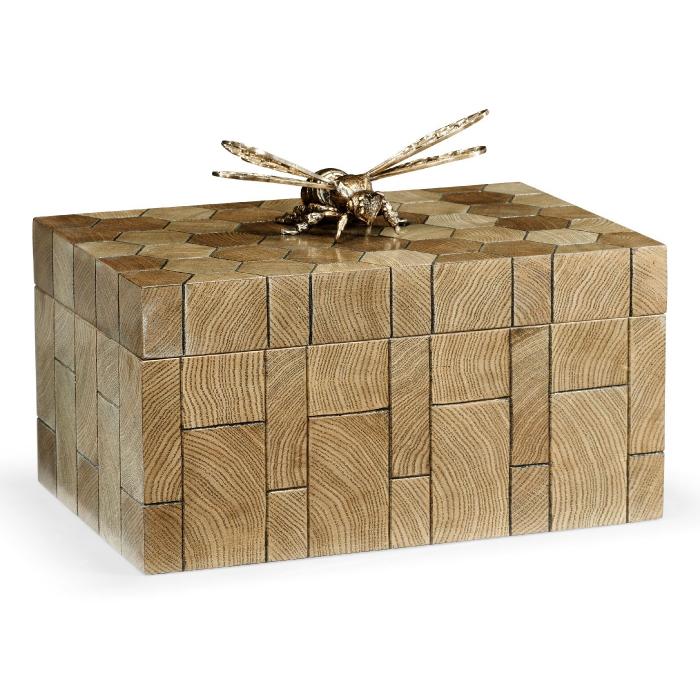 Jonathan Charles Decorative Bee Box in Oyster Honeycomb 1