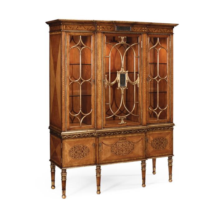 Jonathan Charles Display Cabinet Marquetry 1